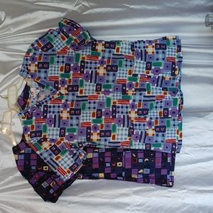 colorful top scrubs fall and winter M